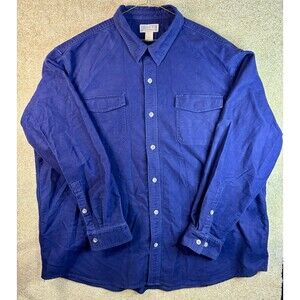 Duluth Trading Co. Men's Blue Heavy Moleskin Flannel Shirt 3XL Hiking Farm Hunt